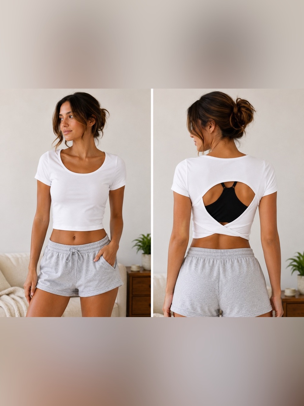 OFFLINE By Aerie Real Me XTRA Twist Back Tee Large Top Athleisure L
